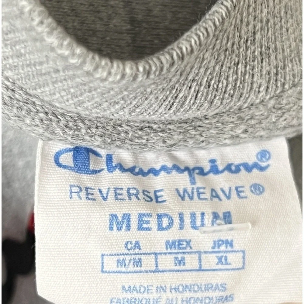 CHAMPION Reverse Weave Medium Gray Pullover Sweatshirt Embroidered Logo Y2K